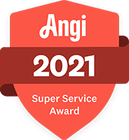 Angi 2021 Super Service Award badge.