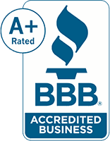 A+ Rated BBB Accredited Business logo.