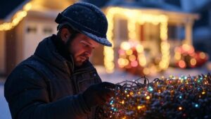 outdoor lighting installation